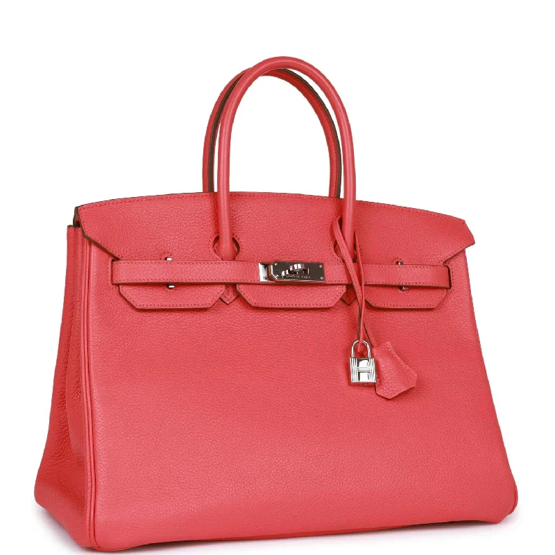 Hermes Birkin 35 Rose Jaipur Clemence Palladium Hardware