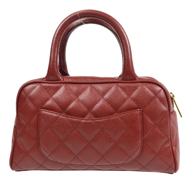 Chanel 2004-2005 Bowling Bag 27 Bordeaux Caviar