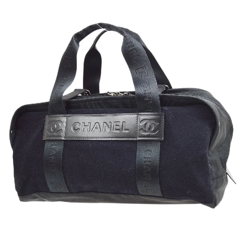 CHANEL 2004-2005 Sport Line Boston 40 Black Wool