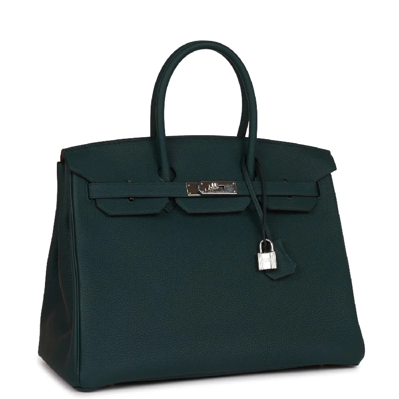 Hermes Birkin 35 Vert Cypress Togo Palladium Hardware