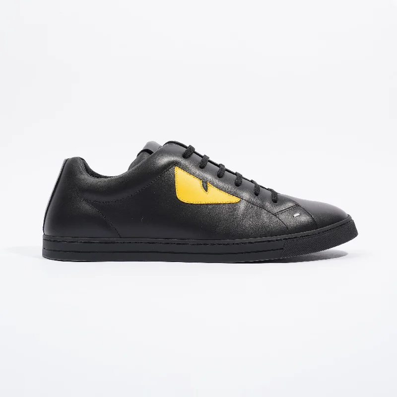 Fendi Mens Bug Eye Sneaker Black / Yellow EU 44 / UK 10