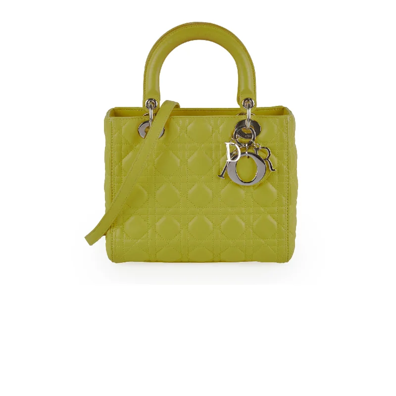 Dior Medium Lady Dior Lambskin Yellow