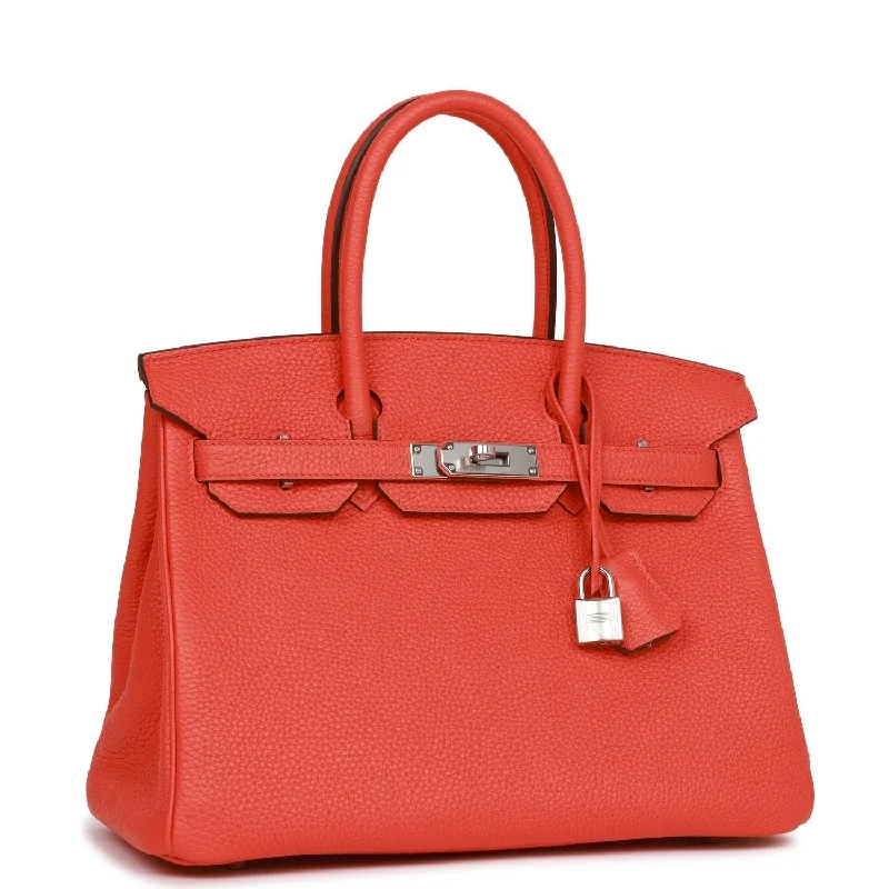 Hermes Birkin 30 Orange Poppy Verso Togo Palladium Hardware