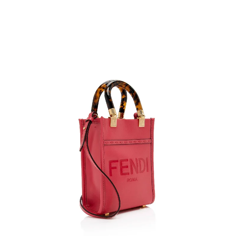 Fendi Leather Sunshine Mini Shopper Tote (SHF-88FrWs)