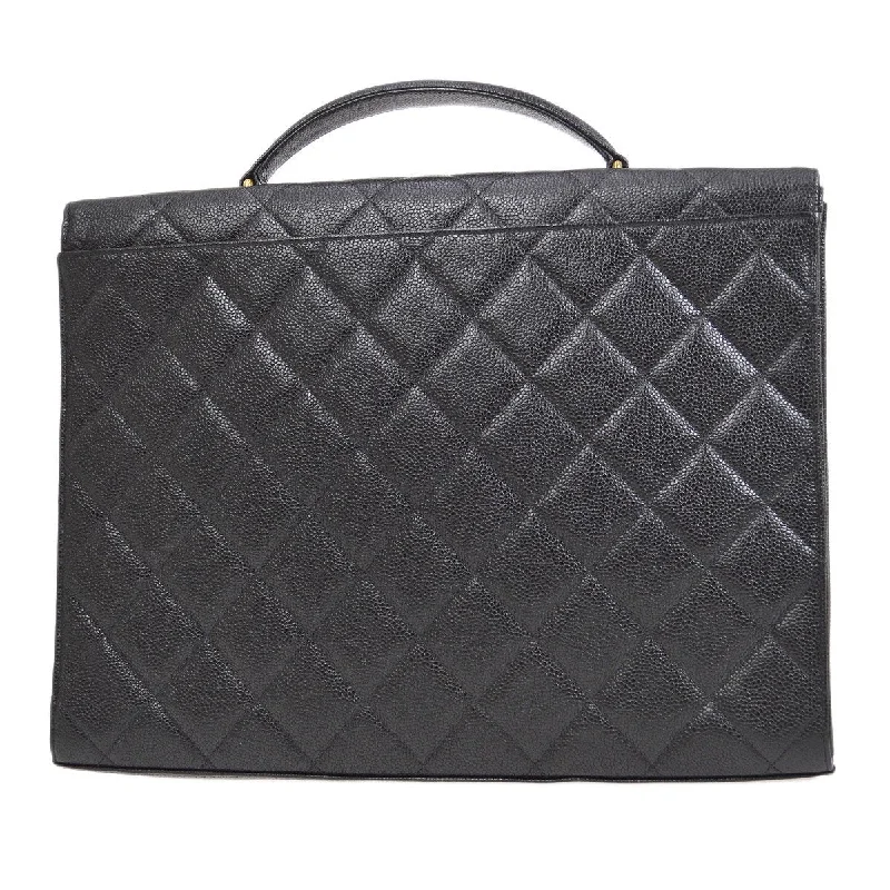 CHANEL 1994-1996 Briefcase Black Caviar