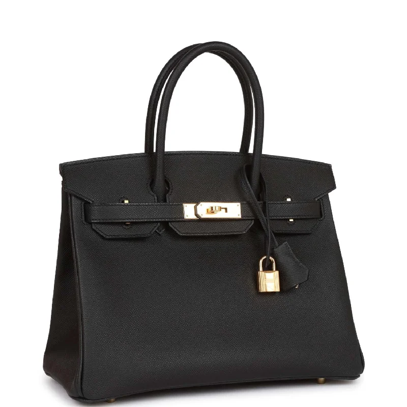 Hermes Birkin 30 Black Epsom Gold Hardware