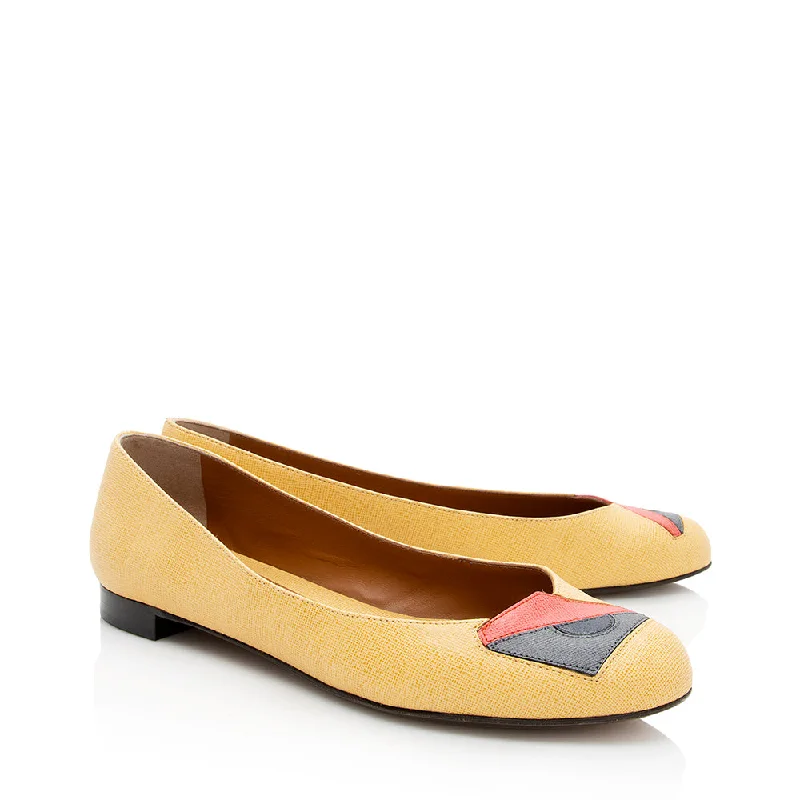 Fendi Leather Monster Ballet Flats - Size 7.5 / 37.5 (SHF-18366)