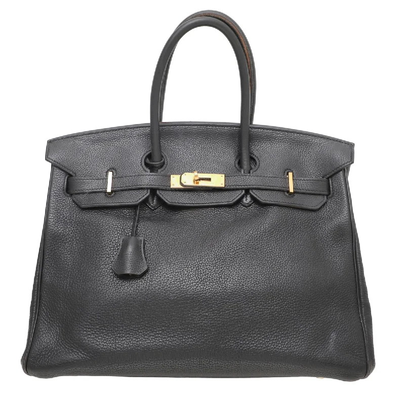 Hermes Black Togo Birkin 35 Bag