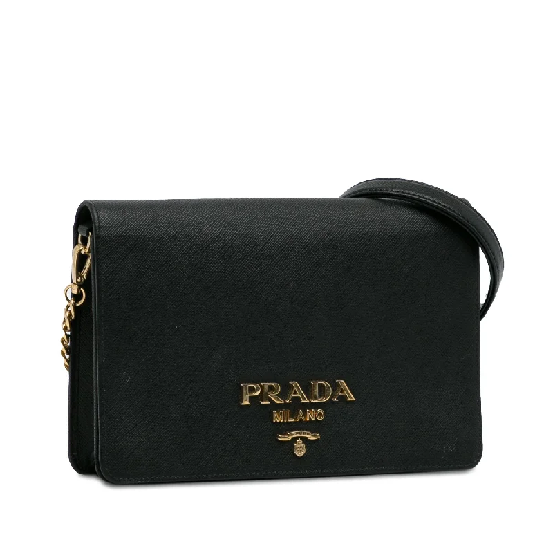 Prada Saffiano Lux Wallet On Chain LJWXkP