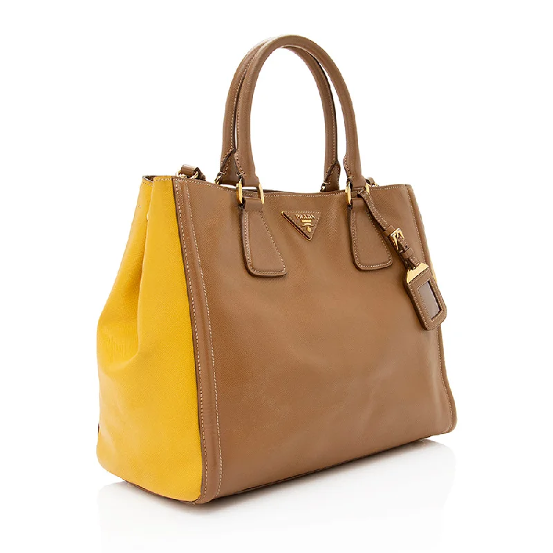 Prada Saffiano Lux Bi-color Medium Tote 19540