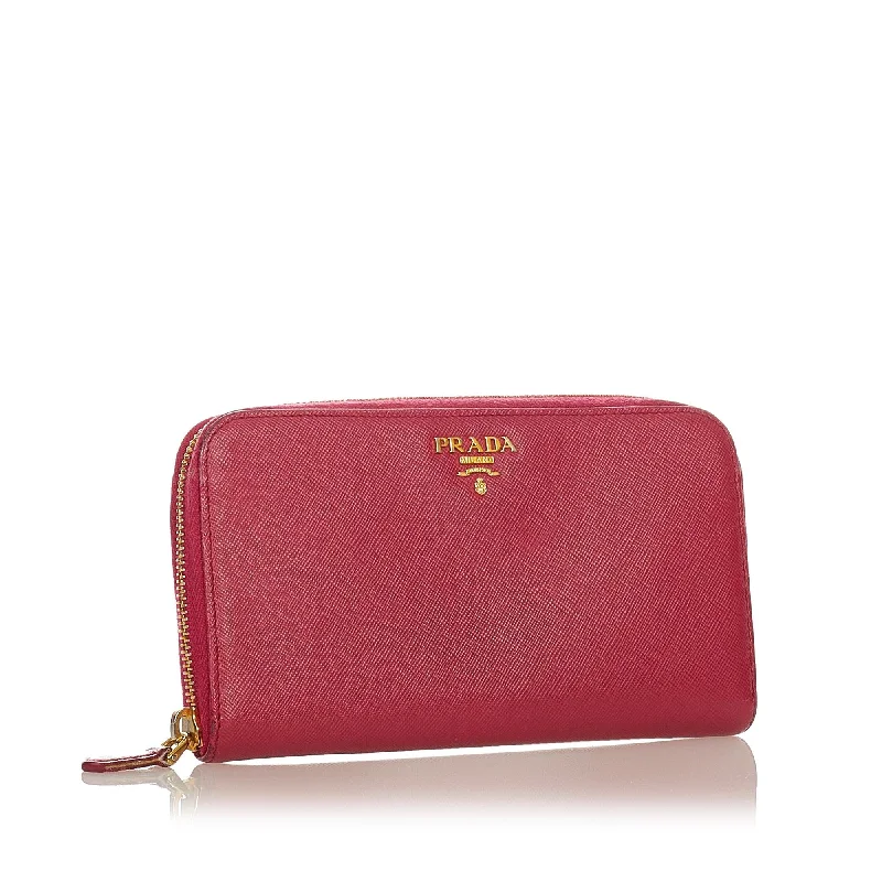 Prada Saffiano Zip Around Wallet 25251