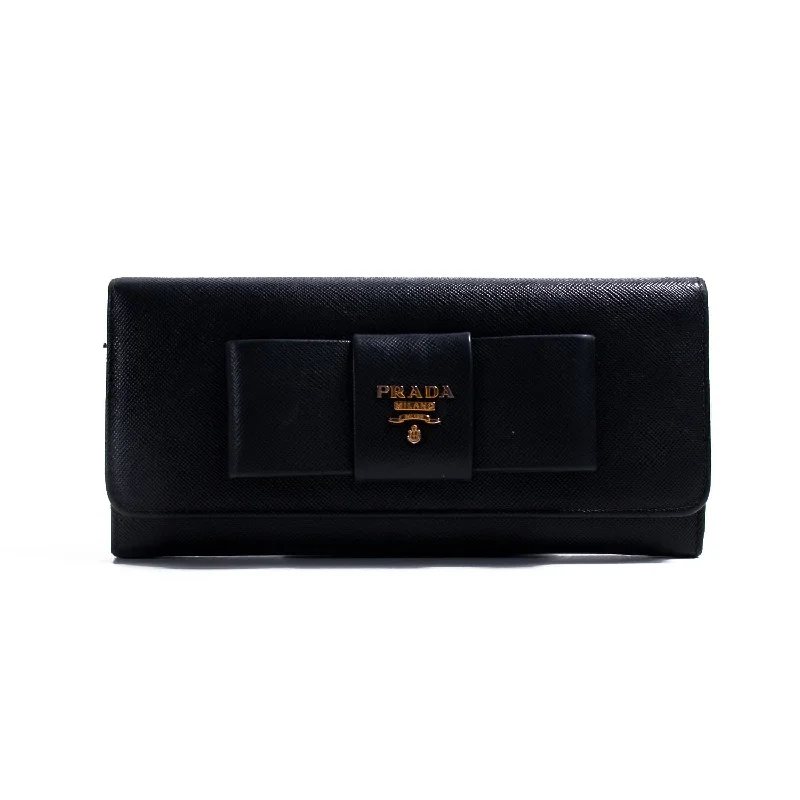 Prada Saffiano Bow Wallet