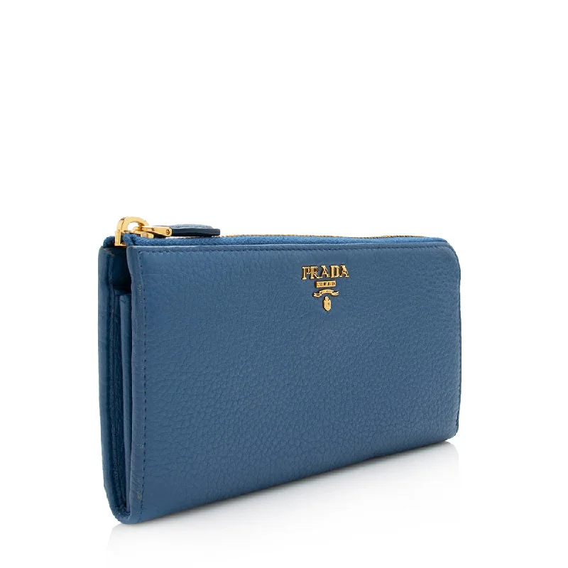 Prada Soft Calf Leather Zip Wallet 17595