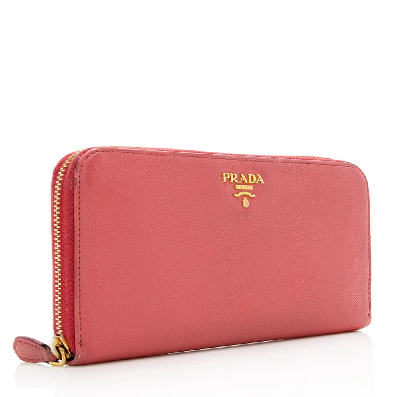 Prada Saffiano Leather Zip Around Wallet - FINAL SALE 18435