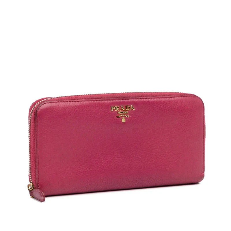 Prada Saffiano Zip Around Long Wallet NcLSL6