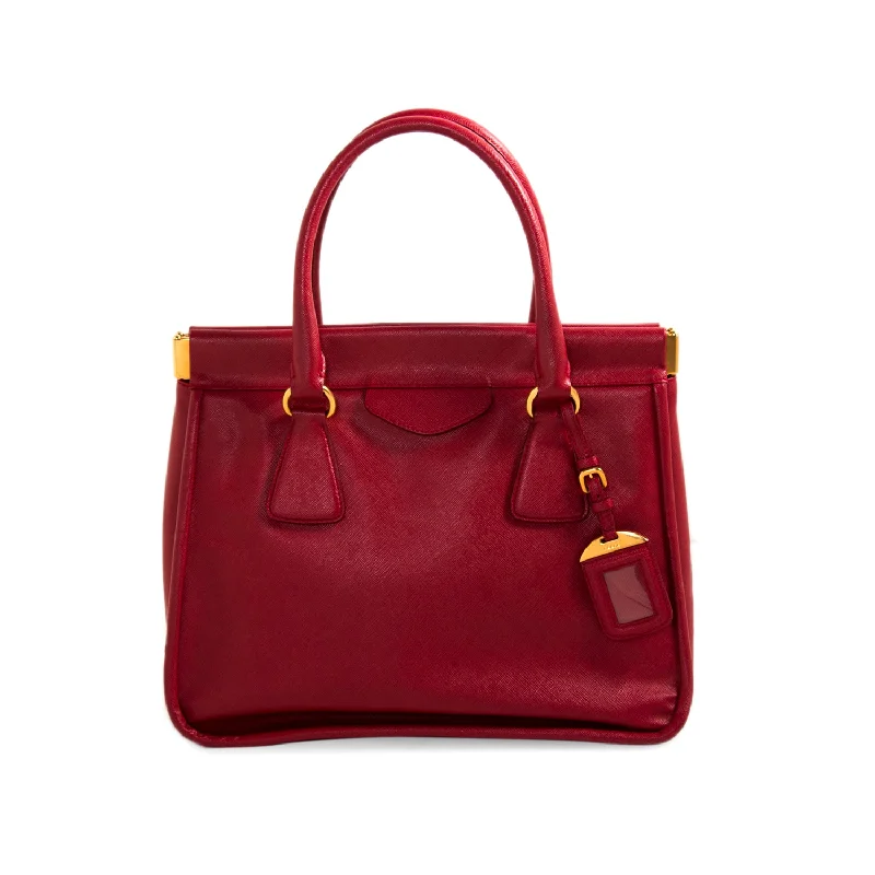 Prada Saffiano Lux Double Handle Tote Bag