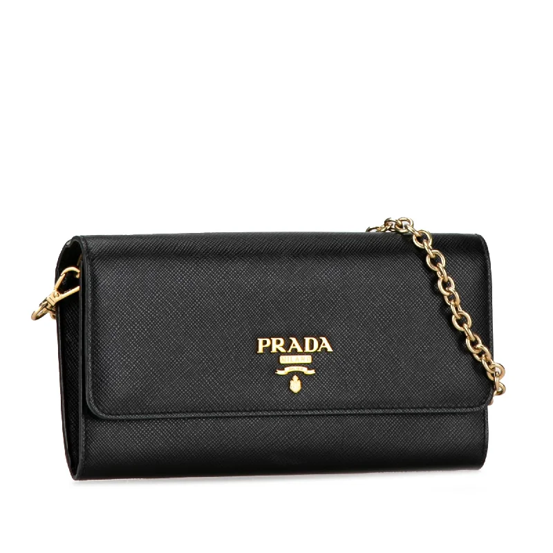 Prada Saffiano Wallet On Chain fVNeG3