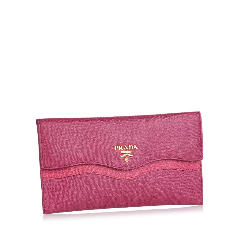 Prada Saffiano Wave Continental Wallet 35715