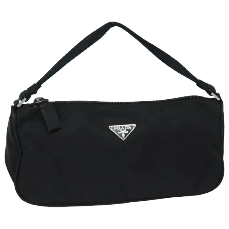 PRADA Accessory Pouch Nylon Black Auth 82863