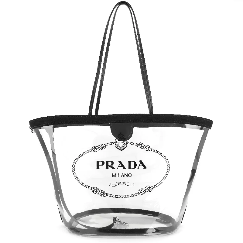 Clear PVC Plastic Logo Tote Bag