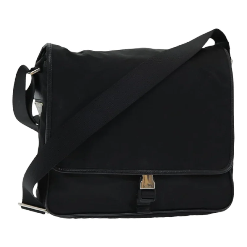 PRADA Shoulder Bag Nylon Black Auth ar12322