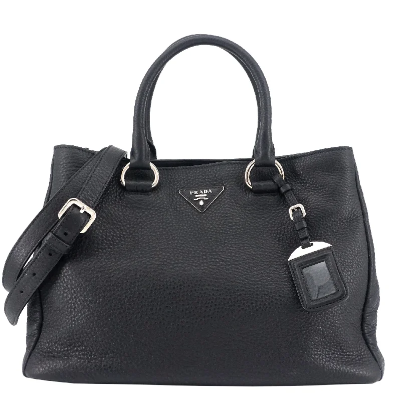 Convertible Vitello Daino Leather Tote Bag