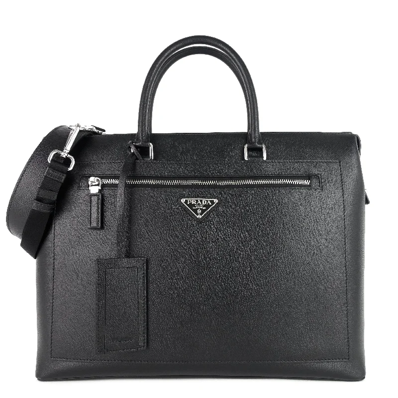 Saffiano Leather Briefcase Bag