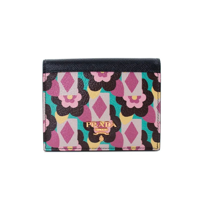 Prada Floral Flap Wallet