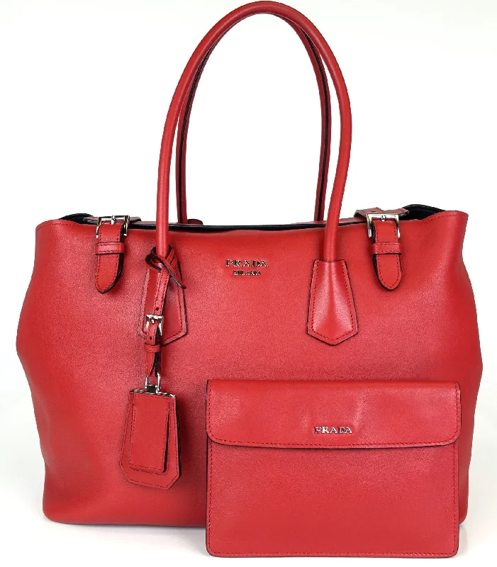 Calf Leather Buckle Tote Bag