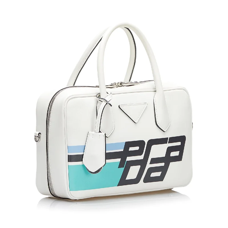 Prada Saffiano Racing Bauletto Satchel o2h0Xx