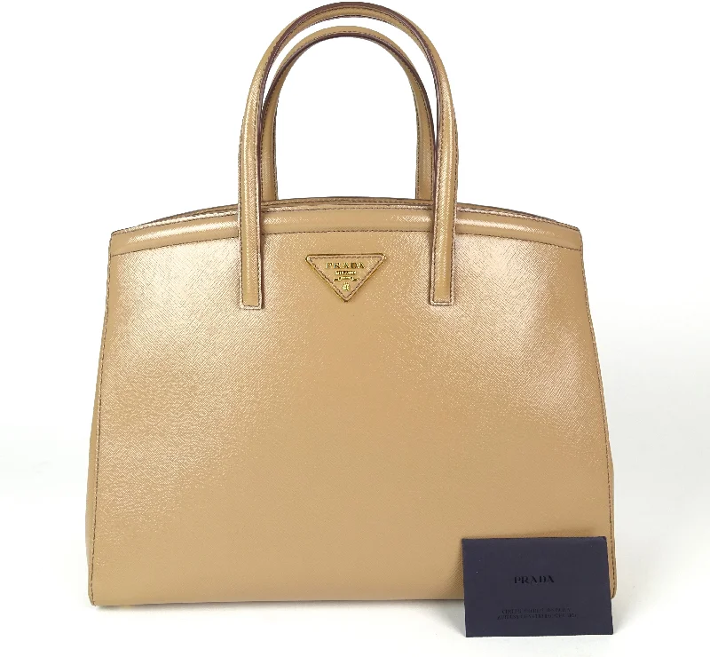 Vernice Saffiano Leather Tote Bag