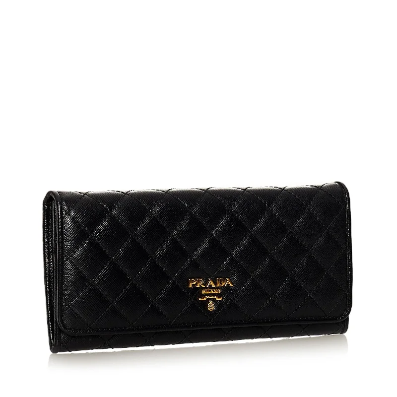 Prada Saffiano Quilted Leather Long Wallet 29666