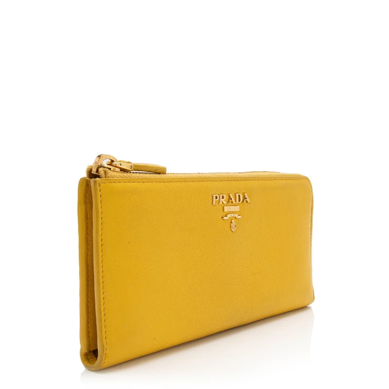 Prada Smooth Leather Long Zip Wallet 3tM7XI