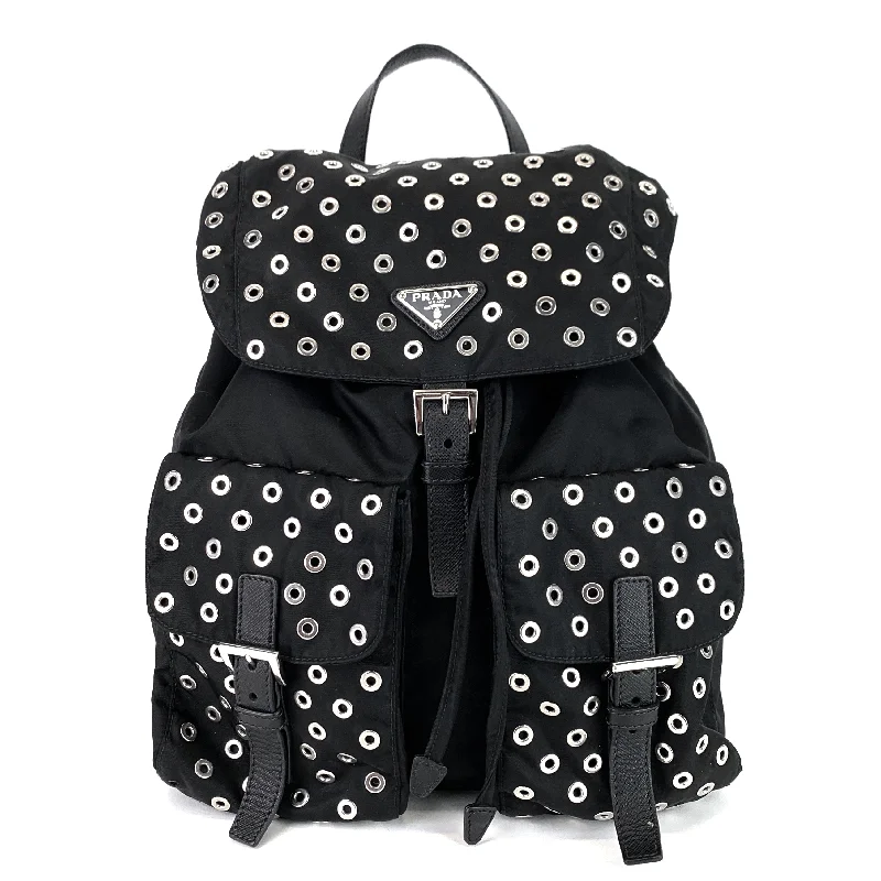 Tessuto Nylon Grommet Backpack Bag