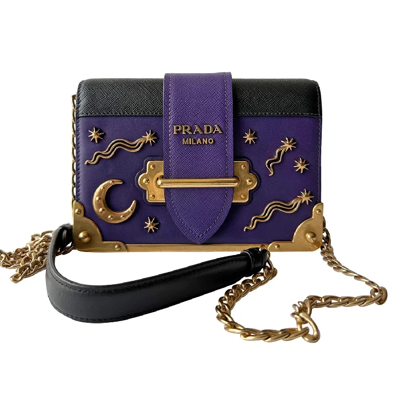 Prada City-Calf Cahier Astrology Crossbody Bag