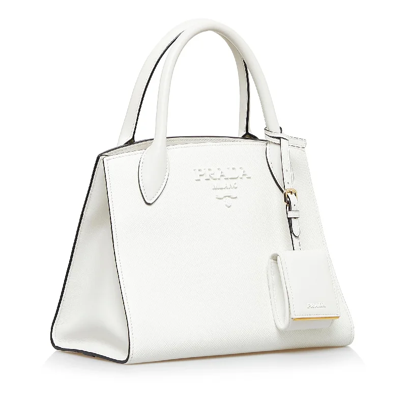 Prada Small Saffiano Monochrome Satchel Oobfyi