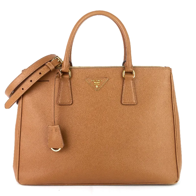 Lux Double Zip Saffiano Leather Bag